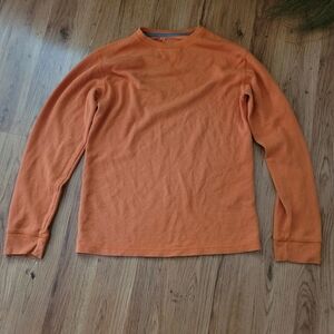 Faded Glory Boys Orange Thermal Tee XXL (18) Long Seelve
